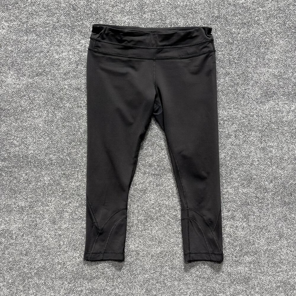 Lululemon Leggings Womens 10 Black Run Inspire Crop Pants Yoga Athletic Pocket